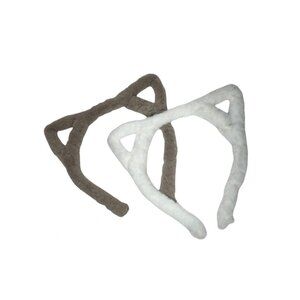 COZY CAT EAR HEADBANDS (BROWN AND WHITE)
